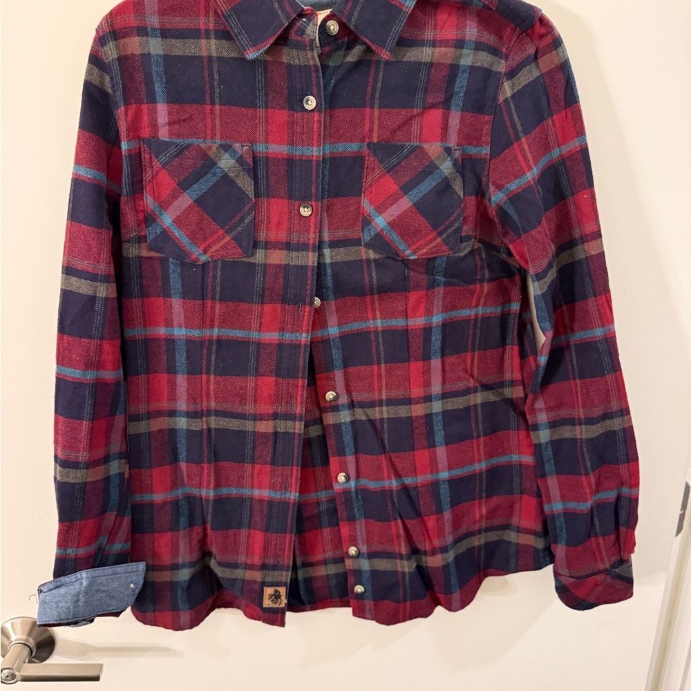 Legendary Whitetails Red and Navy Plaid Button-Down Shirt